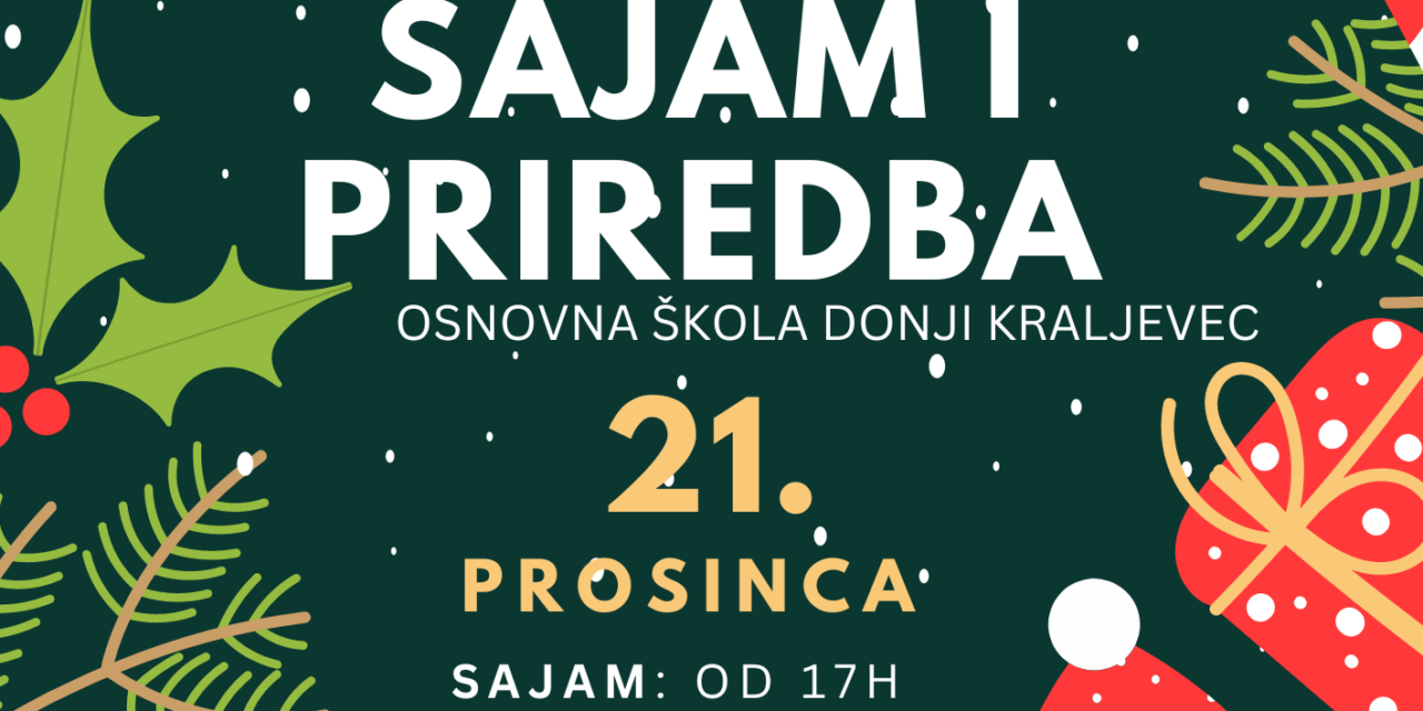 Božićni sajam i priredba u organizaciji OŠ Donji Kraljevec